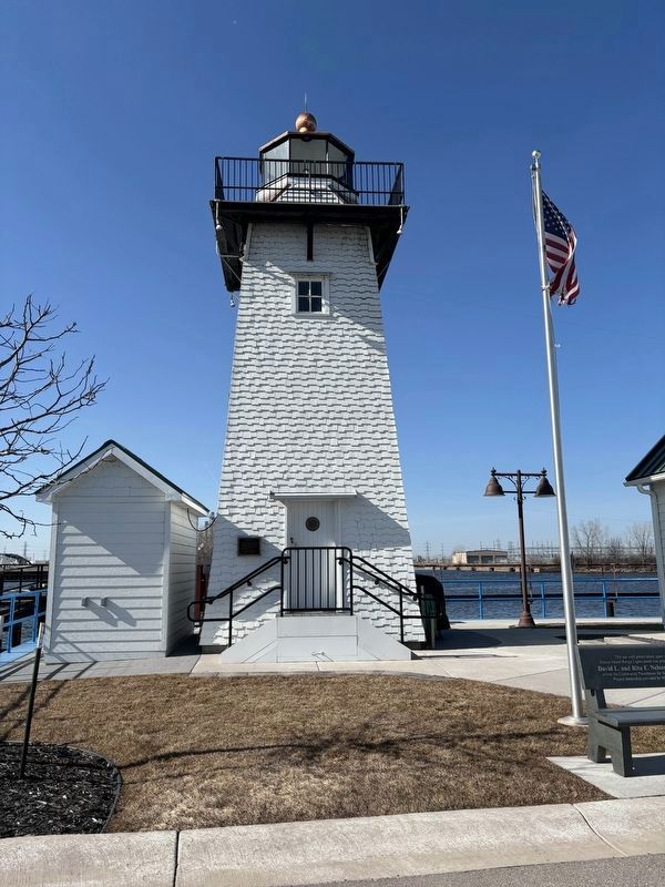 Grassy Island Range Lights Marker. Click for full size. Grassy Island Range Lights Marker image. Click for full size.