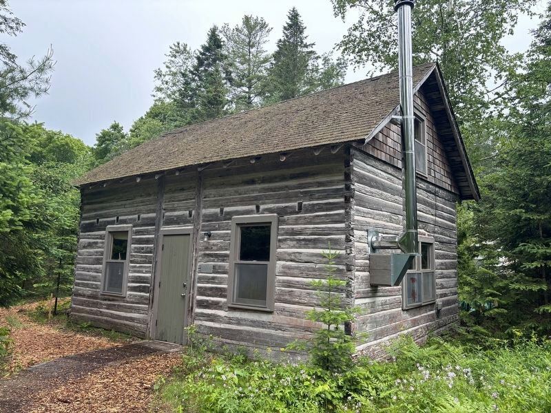 Marshall Cabin and Marker image. Click for full size.