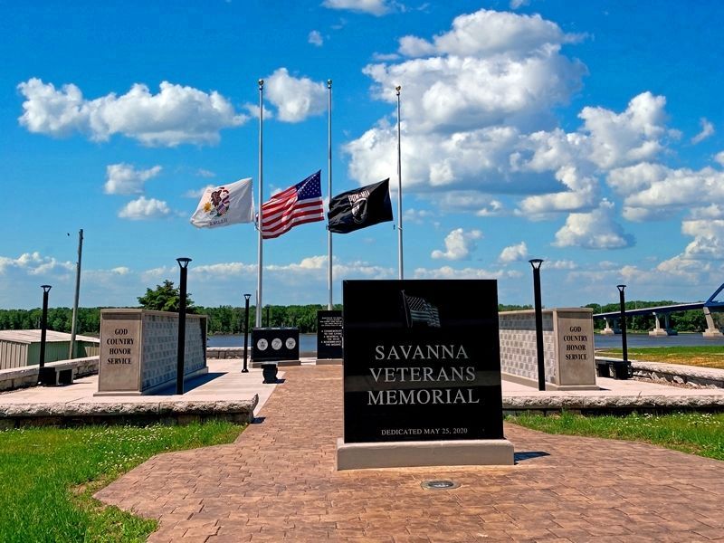 Savanna Veterans Memorial. Click for full size. Savanna Veterans Memorial image. Click for full size.