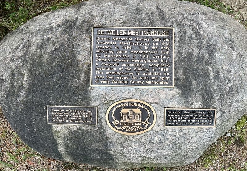 Detweiler Meetinghouse Marker image. Click for full size.