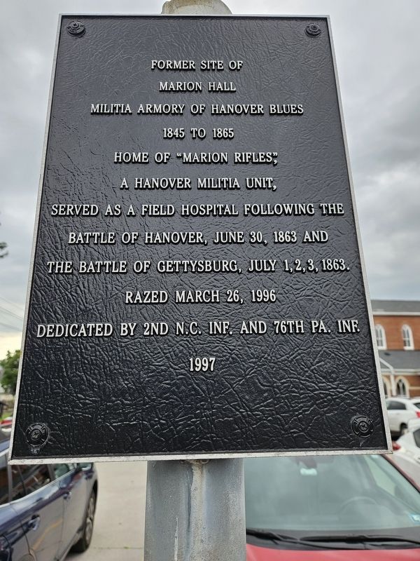 Former Site of Marion Hall Marker image. Click for full size.