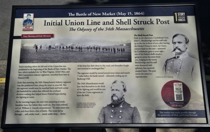 Initial Union Line and Shell Struck Post Marker. Click for full size. Initial Union Line and Shell Struck Post Marker image. Click for full size.
