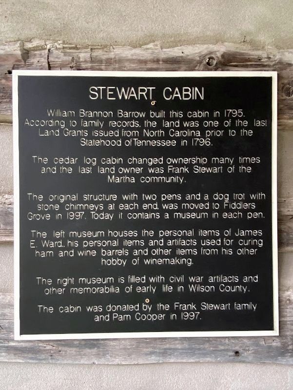 Stewart Cabin Marker. Click for full size. Stewart Cabin Marker image. Click for full size.