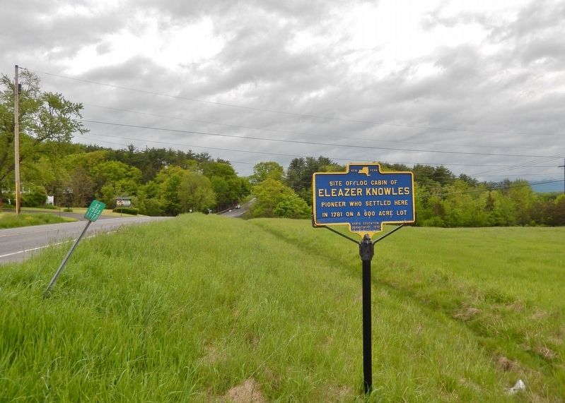 Site of Log Cabin of Eleazer Knowles Marker image. Click for full size.