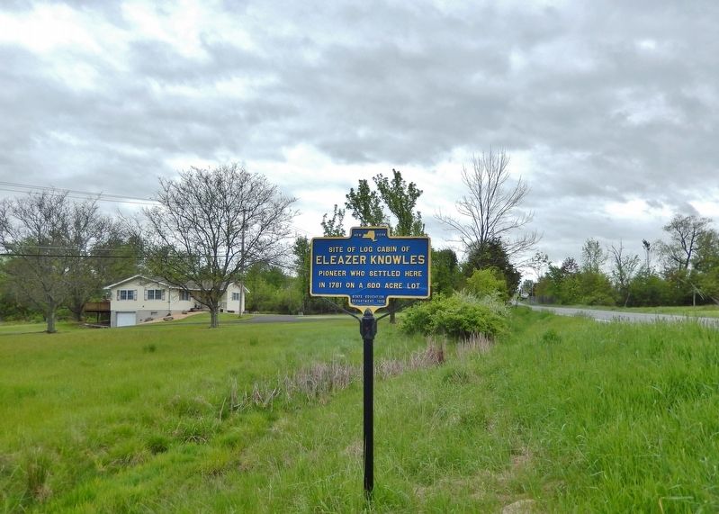 Site of Log Cabin of Eleazer Knowles Marker image. Click for full size.