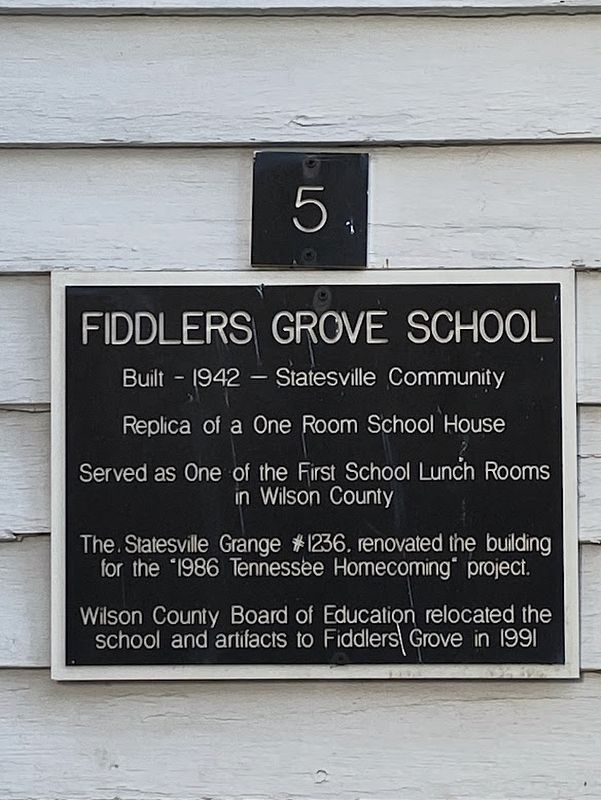 Fiddlers Grove School Marker. Click for full size. Fiddlers Grove School Marker image. Click for full size.