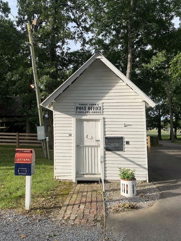 Three Forks Post Office Marker. Click for full size. Three Forks Post Office Marker image. Click for full size.
