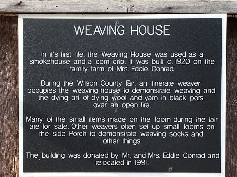 Weaving House Marker. Click for full size. Weaving House Marker image. Click for full size.