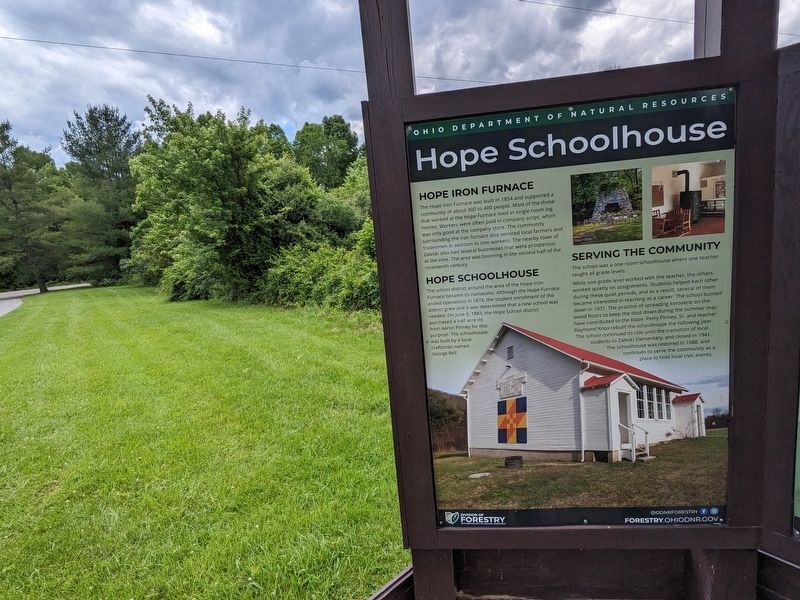 Hope Schoolhouse Marker. Click for full size. Hope Schoolhouse Marker image. Click for full size.