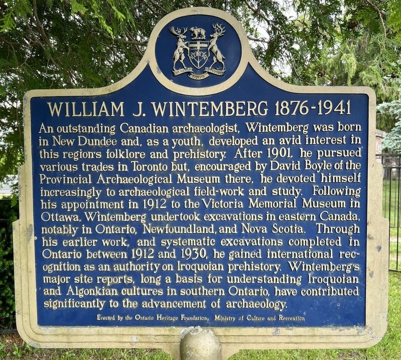 William J. Wintemberg 1876-1941 Marker image. Click for full size.