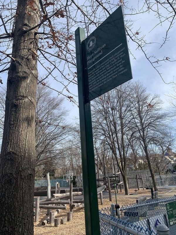 Hoyt-Sullivan Playground Marker. Click for full size. Hoyt-Sullivan Playground Marker image. Click for full size.