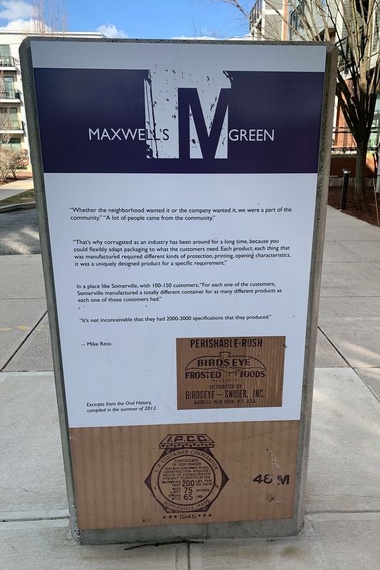 Maxwell's Green Marker (reverse side) image. Click for full size.