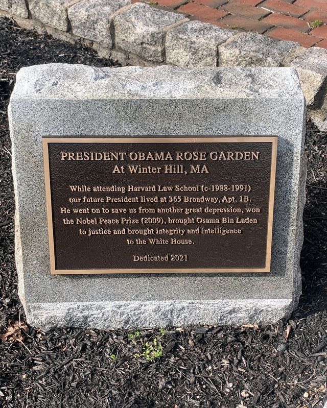 President Obama Rose Garden Marker image. Click for full size.
