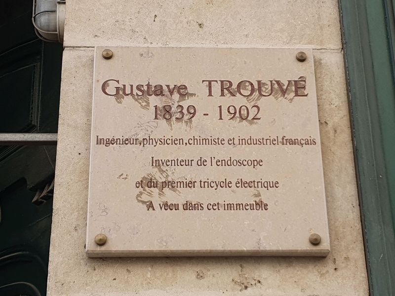 Gustave Trouvé Marker. Click for full size. Gustave Trouvé Marker image. Click for full size.