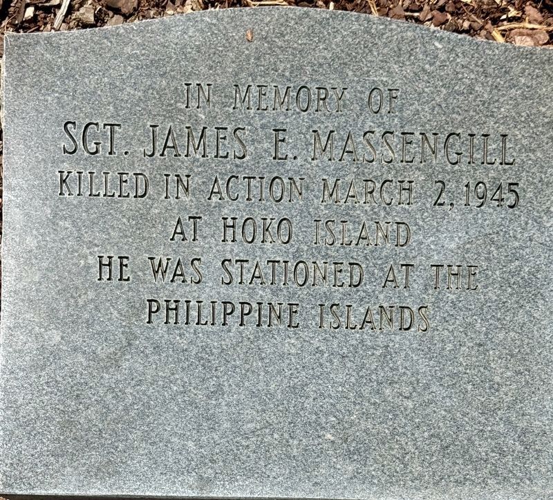 Sgt. James E. Massengill Marker. Click for full size. Sgt. James E. Massengill Marker image. Click for full size.