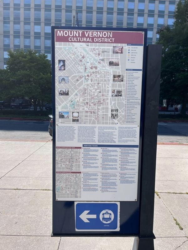 Mount Vernon Cultural District side of the marker image. Click for full size.