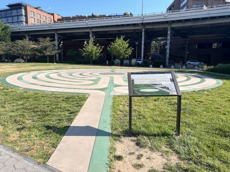 An Intimate and Community Experience Marker at the labyrinth in Georgetown Waterfront Park image. Click for full size.