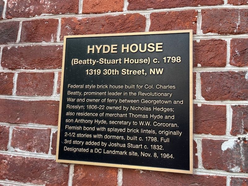 Hyde House Marker. Click for full size. Hyde House Marker image. Click for full size.