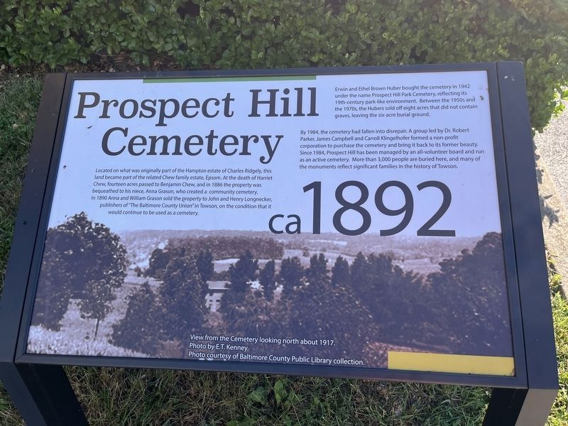 Prospect Hill Cemetery Marker image. Click for full size.