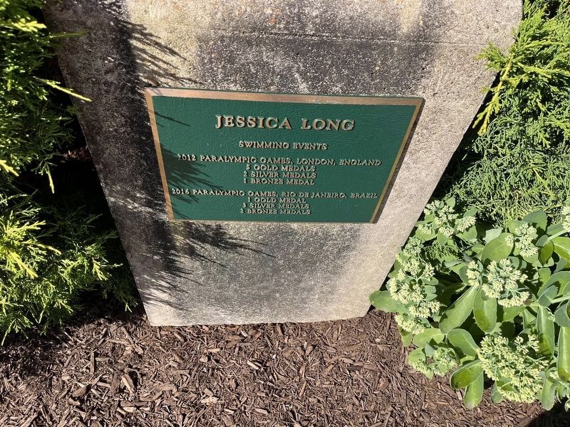 Jessica Long plaque (bottom) image. Click for full size.