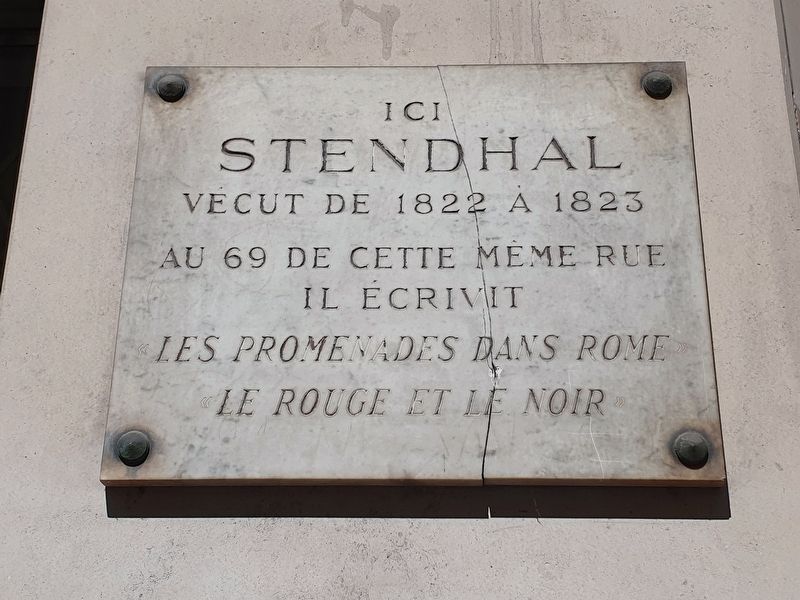 Stendhal Marker. Click for full size. Stendhal Marker image. Click for full size.