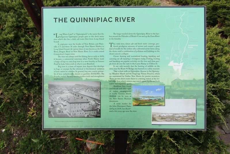 The Quinnipiac River Marker. Click for full size. The Quinnipiac River Marker image. Click for full size.