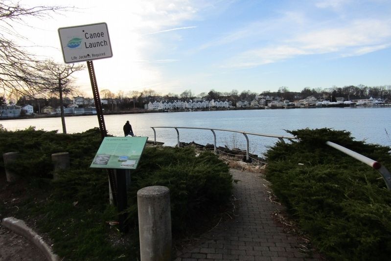 Marker at Canoe Launch. Click for full size. Marker at Canoe Launch image. Click for full size.