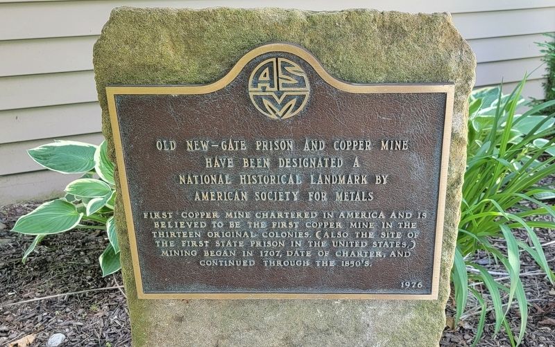 Old New-Gate Prison and Copper Mine Marker. Click for full size. Old New-Gate Prison and Copper Mine Marker image. Click for full size.