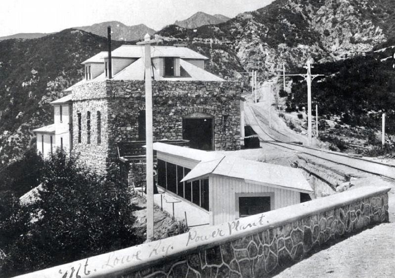 Mount Lowe Power Plants - circa 1900. Click for full size. Mount Lowe Power Plants - circa 1900 image. Click for full size.