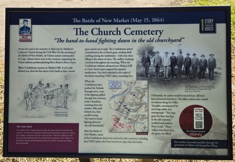 The Church Cemetery Marker. Click for full size. The Church Cemetery Marker image. Click for full size.