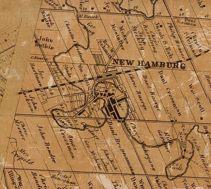 The Village of New Hamburg, 1860. Click for full size. The Village of New Hamburg, 1860 image. Click for full size.