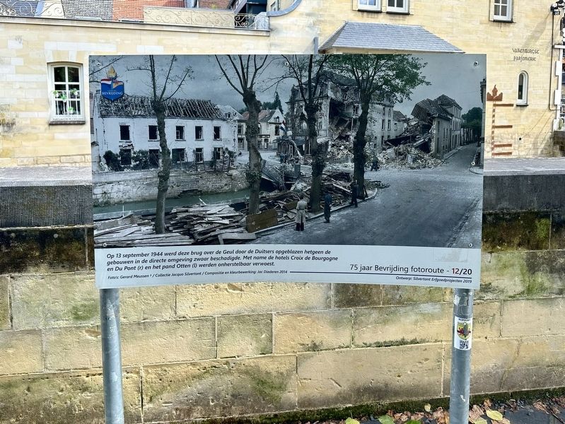 Brug Opgeblazen - 13 September 1944 - Bridge Blown Up Marker image. Click for full size.