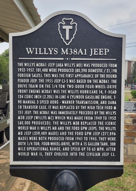 Willys M38A1 Jeep Marker. Click for full size. Willys M38A1 Jeep Marker image. Click for full size.