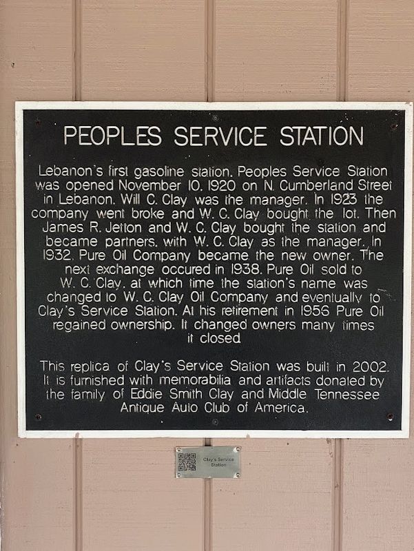 Peoples Service Station Marker. Click for full size. Peoples Service Station Marker image. Click for full size.