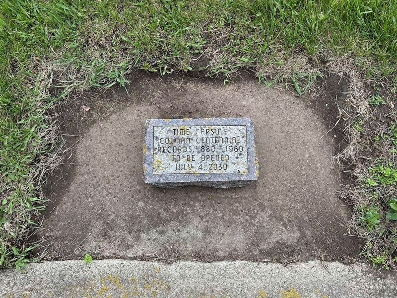 Colman Centennial Time Capsule, nearby. Click for full size. Colman Centennial Time Capsule, nearby image. Click for full size.