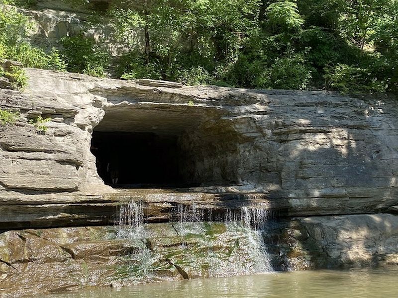 The tunnel carved through the limestone bluff. Click for full size. The tunnel carved through the limestone bluff image. Click for full size.