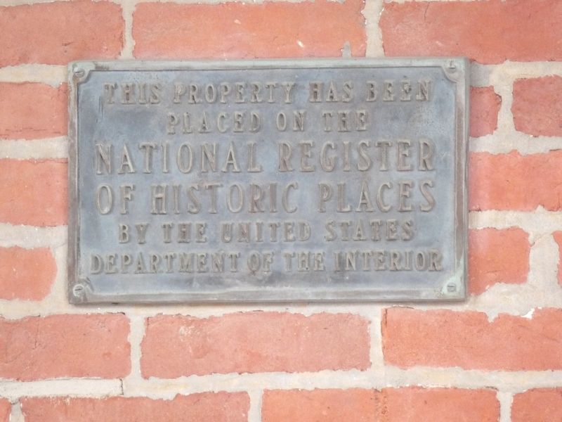 National Register of Historic Places Plaque image. Click for full size.