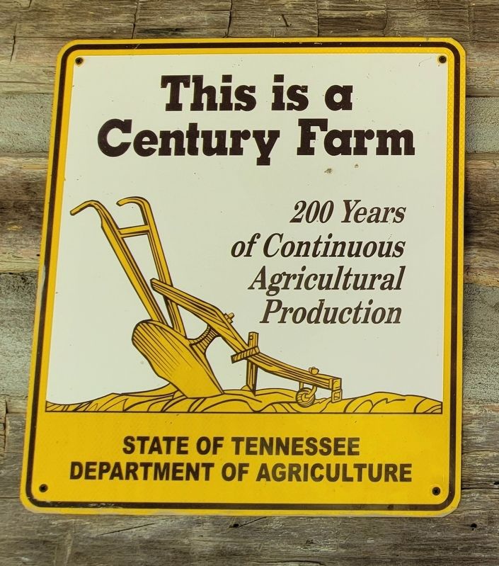This is a Century Farm plaque. Click for full size. This is a Century Farm plaque image. Click for full size.