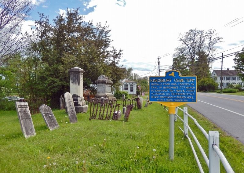Kingsbury Cemetery Marker. Click for full size. Kingsbury Cemetery Marker image. Click for full size.