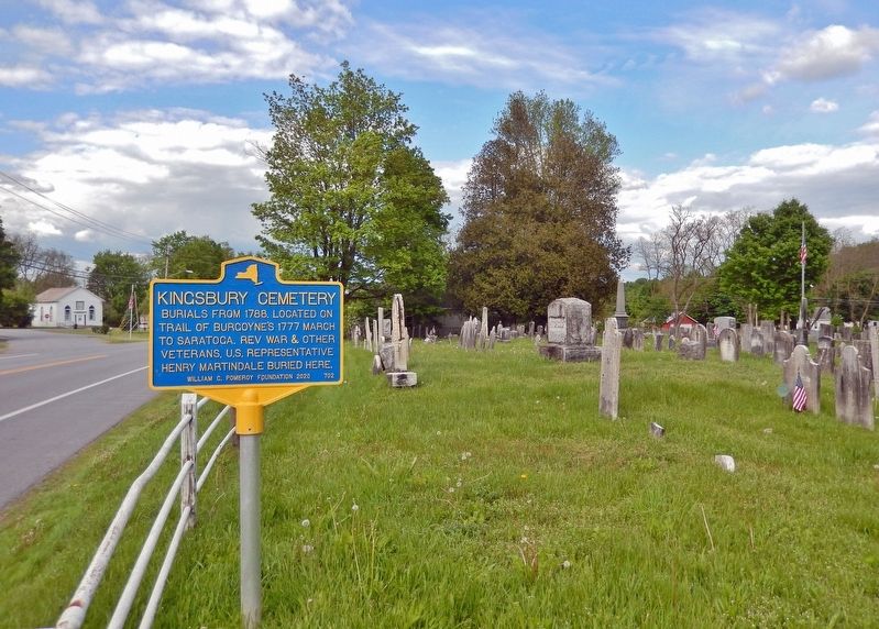 Kingsbury Cemetery Marker. Click for full size. Kingsbury Cemetery Marker image. Click for full size.