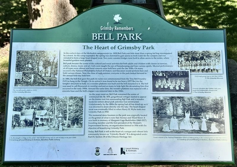 Bell Park Marker. Click for full size. Bell Park Marker image. Click for full size.