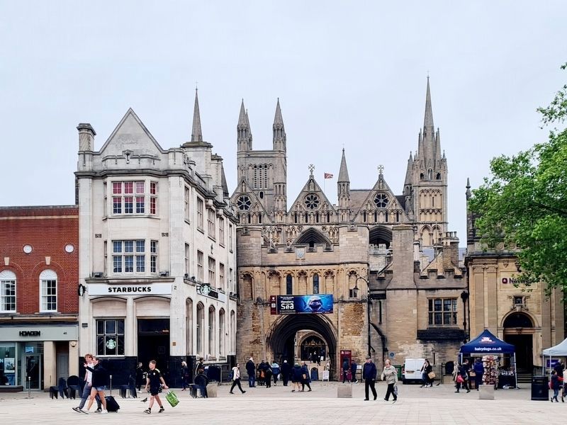 Starbucks next to the Cathedral Gatehouse. Click for full size. Starbucks next to the Cathedral Gatehouse image. Click for full size.