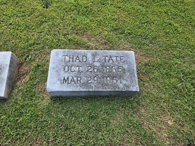 Thaddeus Lincoln Tate gravesite image. Click for full size.