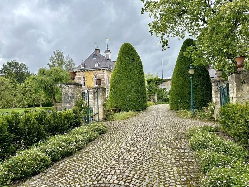 Kasteel Wijlre grounds as seen through the gate. Click for full size. Kasteel Wijlre grounds as seen through the gate image. Click for full size.