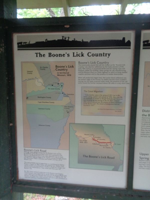 The Boone's Lick Country Marker. Click for full size. The Boone's Lick Country Marker image. Click for full size.
