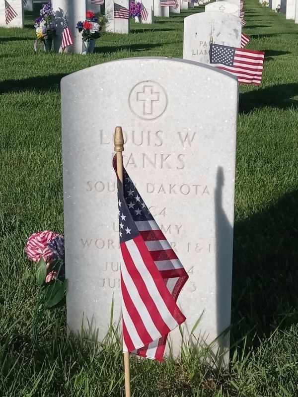 Louis Banks’ Headstone. Click for full size. Louis Banks’ Headstone image. Click for full size.