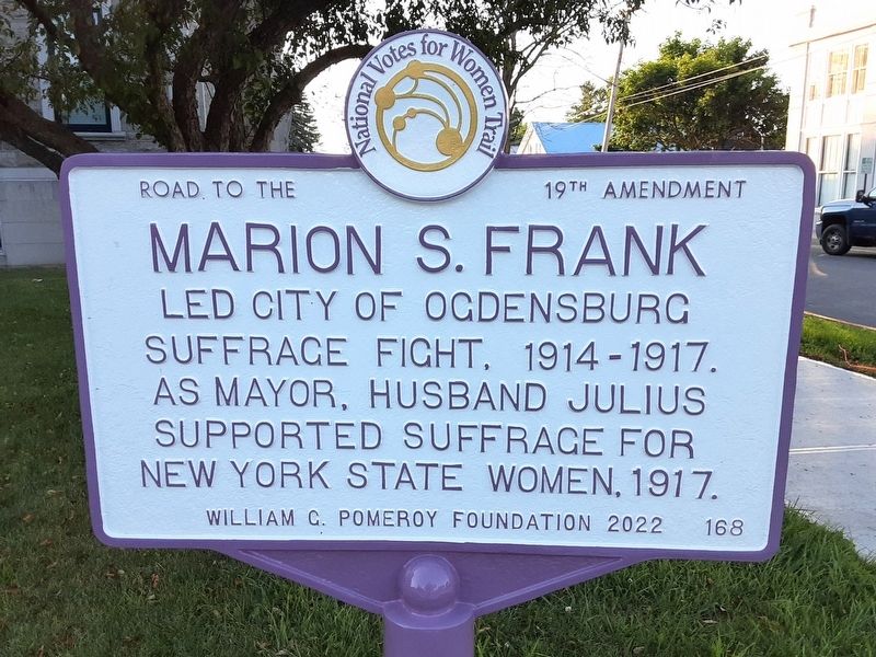 Marion S. Frank Marker. Click for full size. Marion S. Frank Marker image. Click for full size.