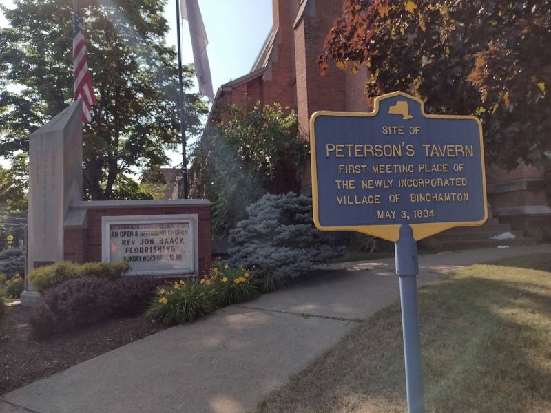 Site of Peterson's Tavern Marker. Click for full size. Site of Peterson's Tavern Marker image. Click for full size.
