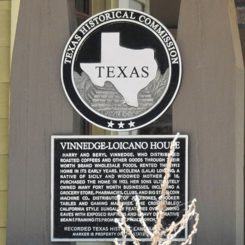 Vinnedge-Loicano House RTHL Marker. Click for full size. Vinnedge-Loicano House RTHL Marker image. Click for full size.