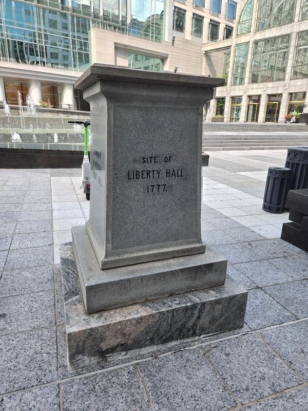 Site of Liberty Hall Marker. Click for full size. Site of Liberty Hall Marker image. Click for full size.